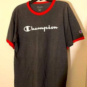 Champion T-Shirt Mens Red And Black Athletic Wear